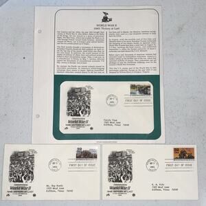 1995 World War II 2 1945: Victory At Last Stamped Envelopes Lot Of 3 32c Stamps